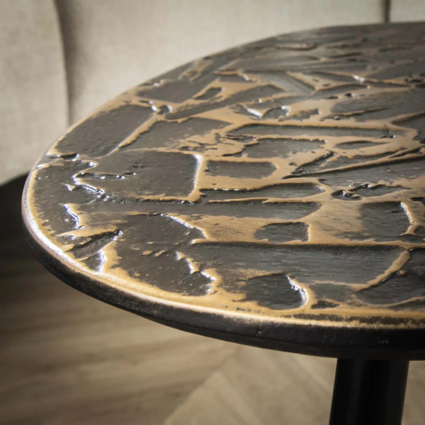 Couchtisch Set Kotto viereckig | 3-teilig | Metall | bronze / silber / kupfer