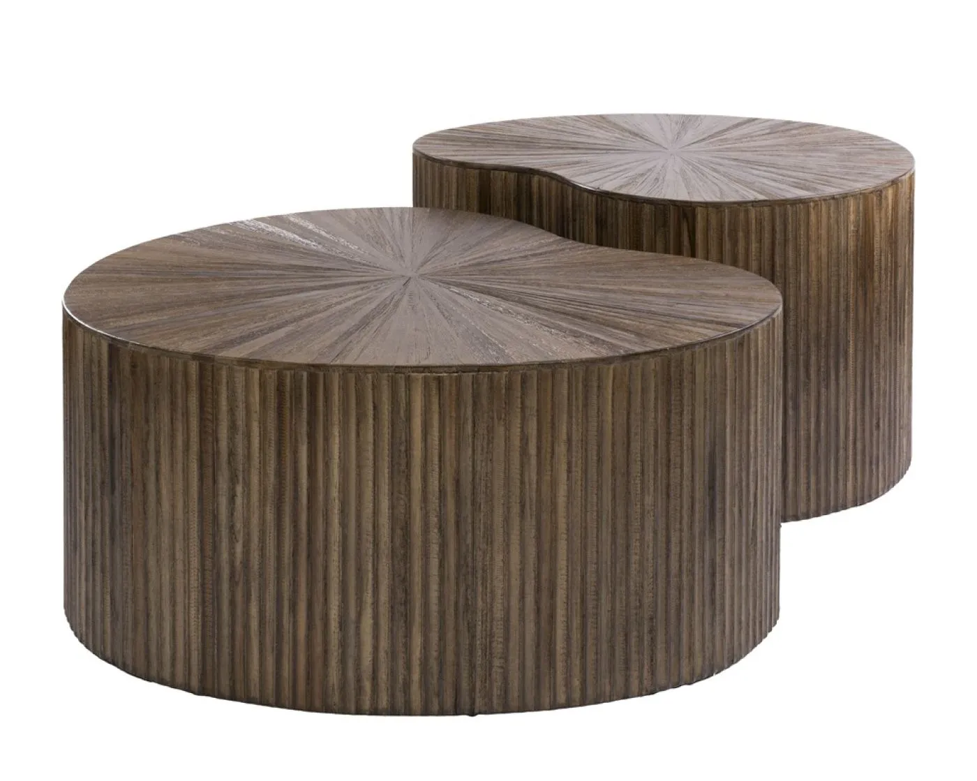Couchtisch Set Luck 5 | 2-teilig | Teakholz massiv | Espresso