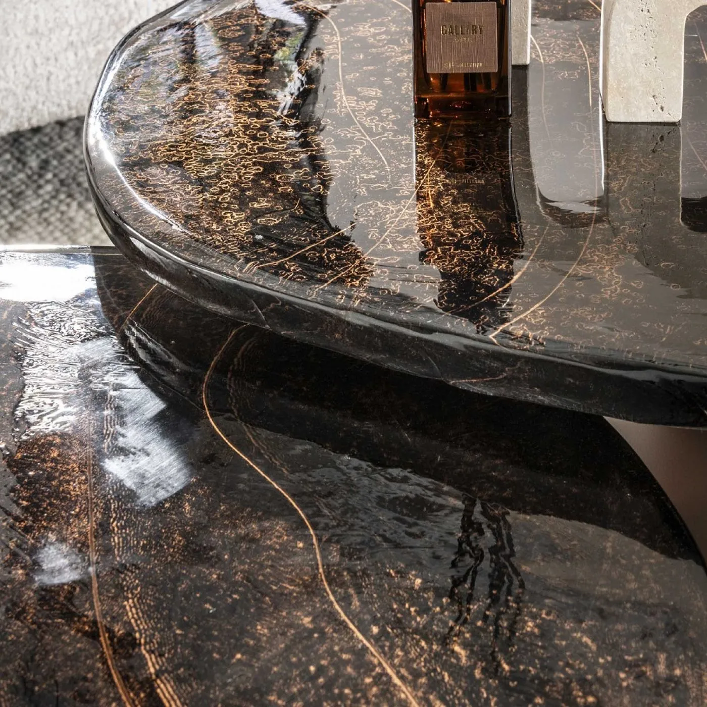 Couchtisch set Mira | 2-teilig | Glas | Antikkupfer