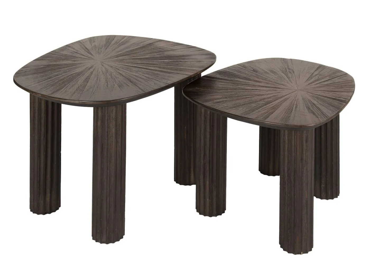 Couchtisch Set Naru | viereckig | 2-teilig | Teakholz massiv | Espresso