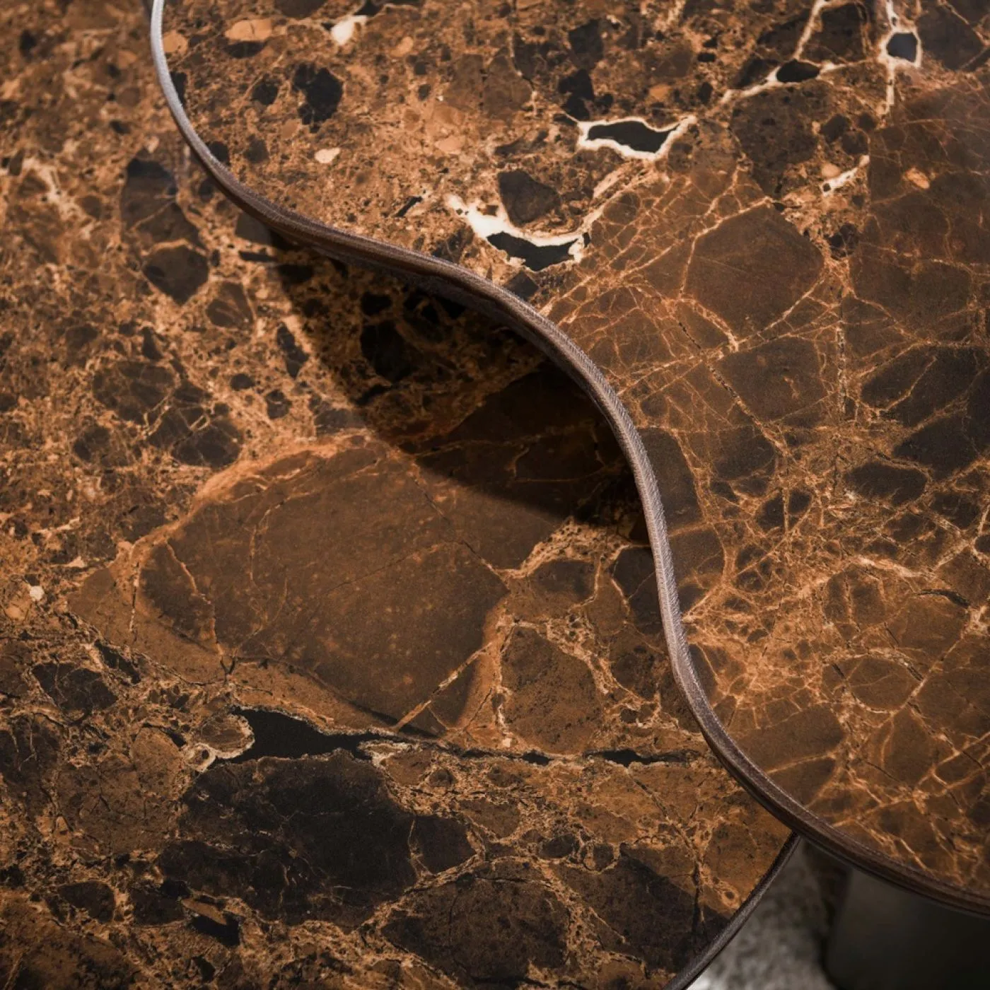 Couchtisch Set Violay | 2-teilig | nirenförmig | Keramik | dark emperador