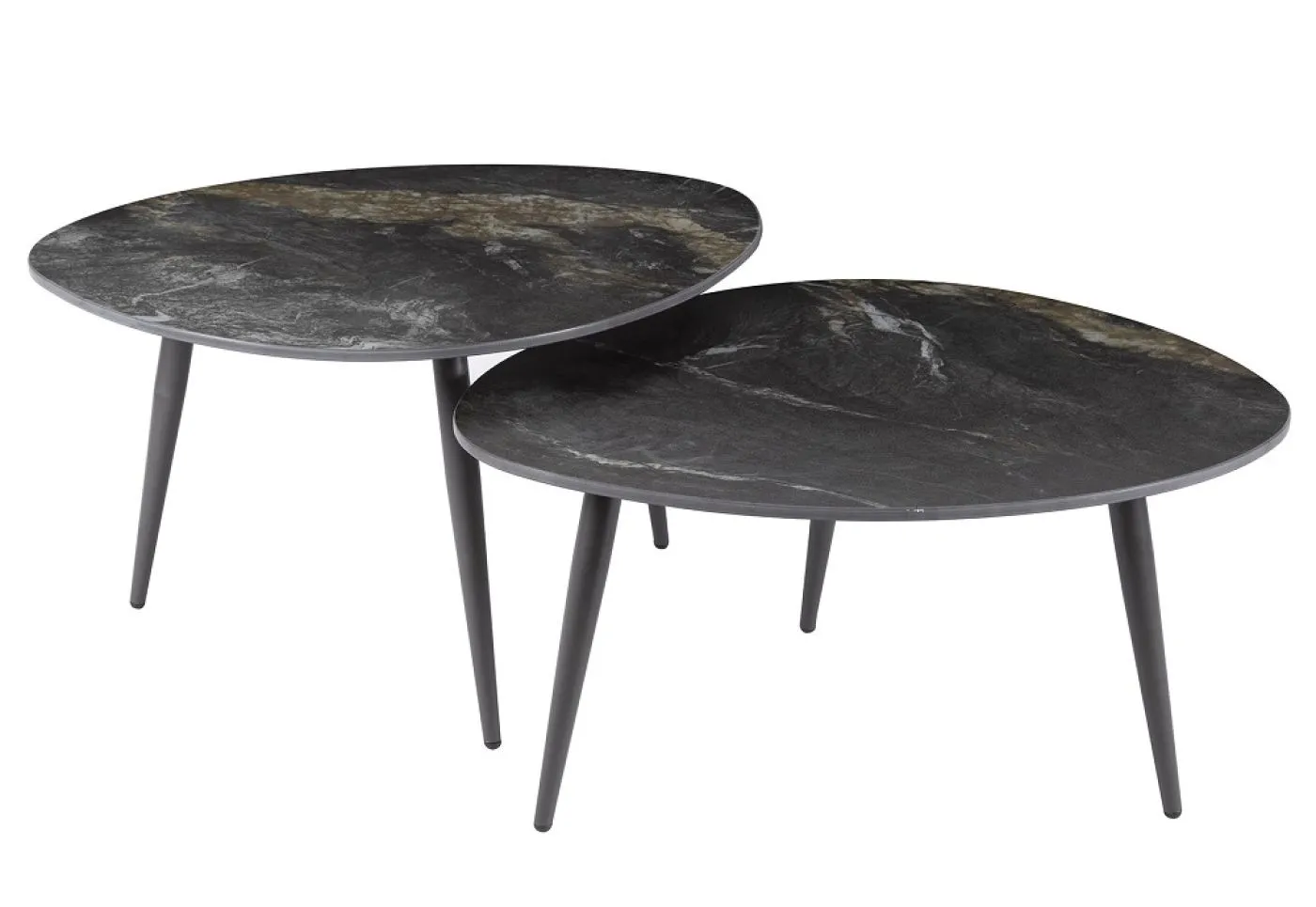 Couchtisch Set Vola | 2-teilig | Keramik | schwarz