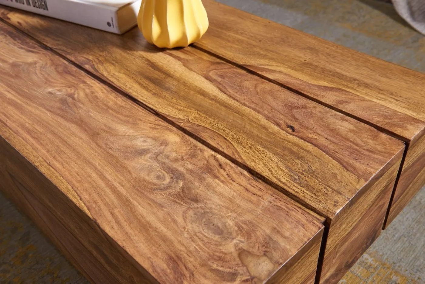 Couchtisch Sira | Sheesham Holz Massiv | braun