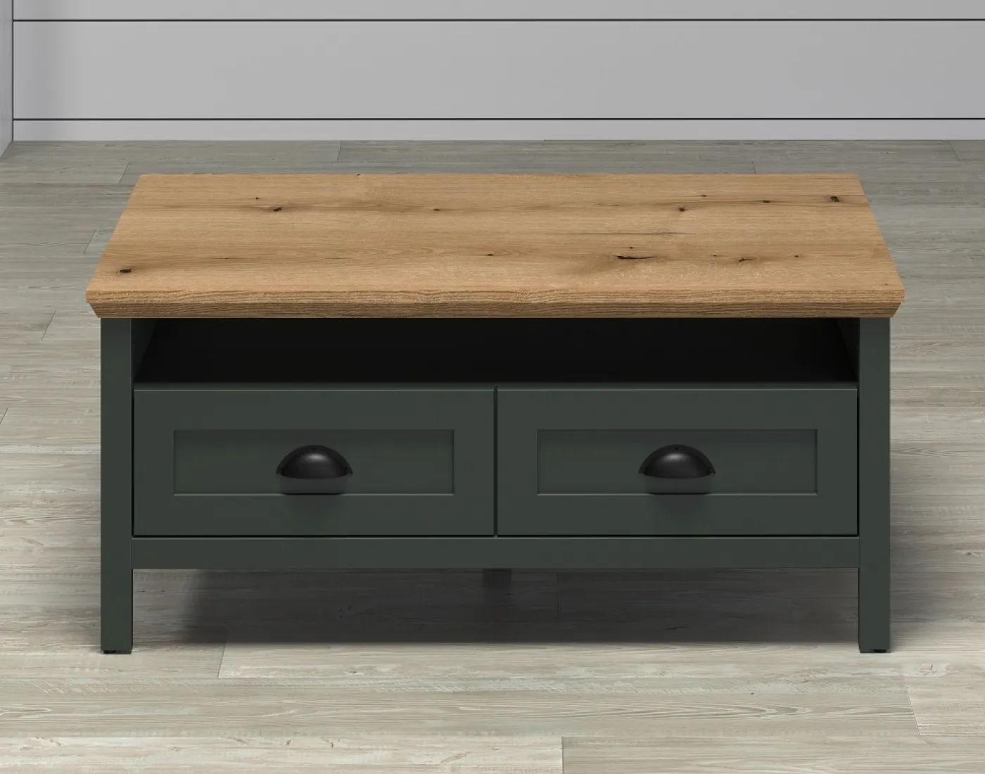 Couchtisch Stanton | Tannengrün / Eiche