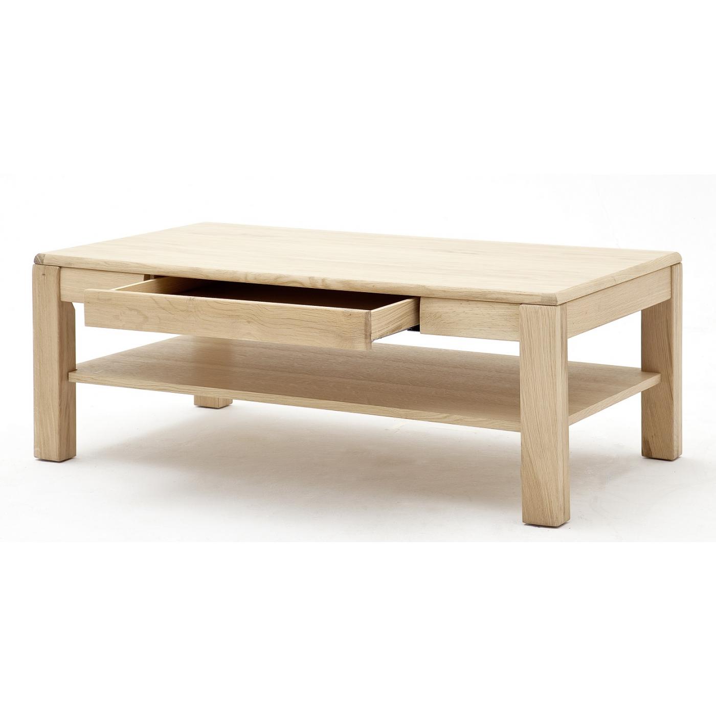 Couchtisch Tarragona | mit Ablage | 115x65 | Eiche Bianco