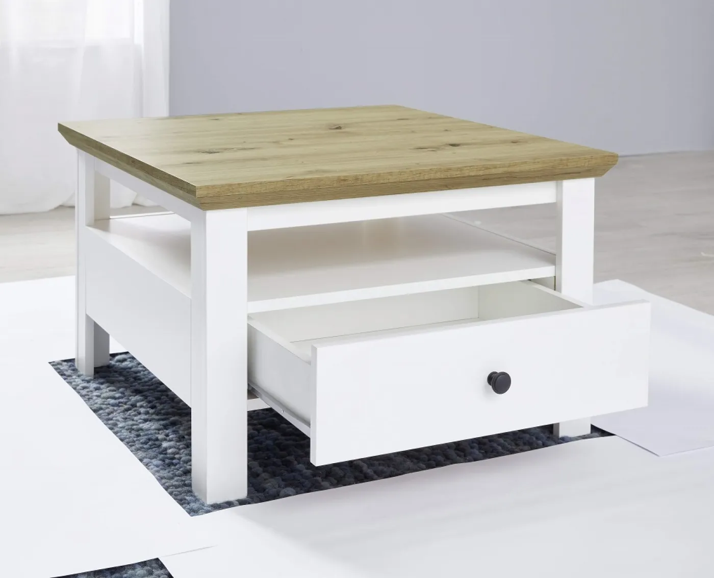 Couchtisch Wohnzimmertisch Universal | Artisan Eiche / weiß