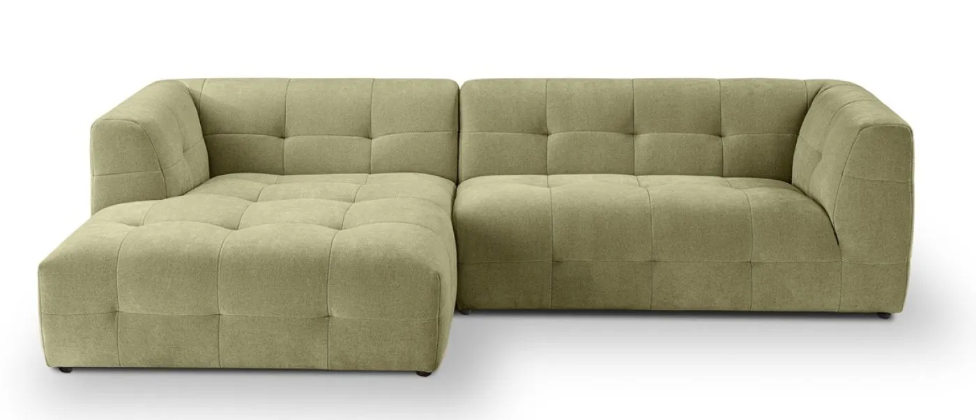Ecksofa Polstersofa Tenso links | 292cm | Webstoff | grün