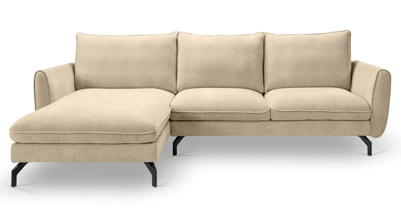 Ecksofa Toronto L-Form links | 259cm | Webstoff | beige