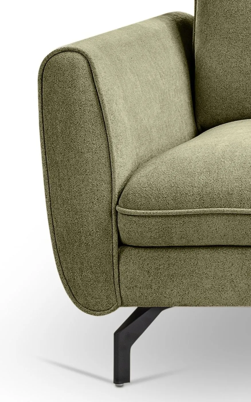 Ecksofa Toronto L-Form rechts | 259cm | Webstoff | grün