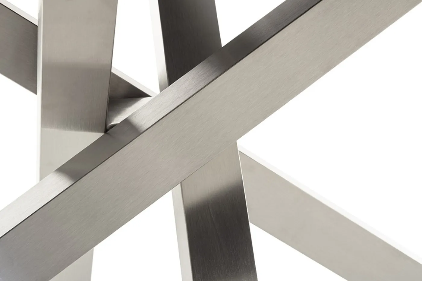 Esstisch Almiros | grau / Edelstahl | ausziehbar | 180(260) x 95