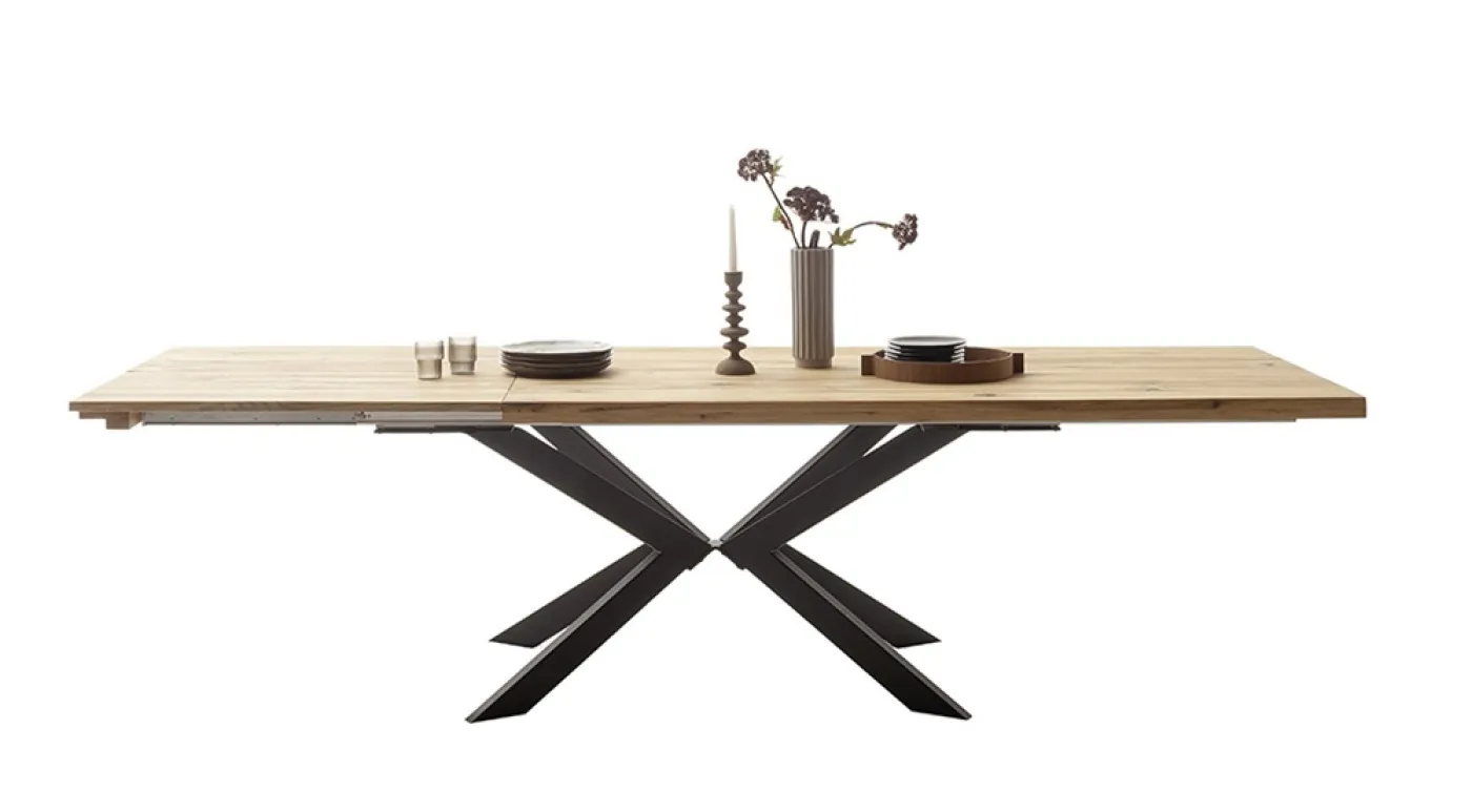 Esstisch Ausziehtisch Barletta | Wildeiche massiv | 180 (280)x100