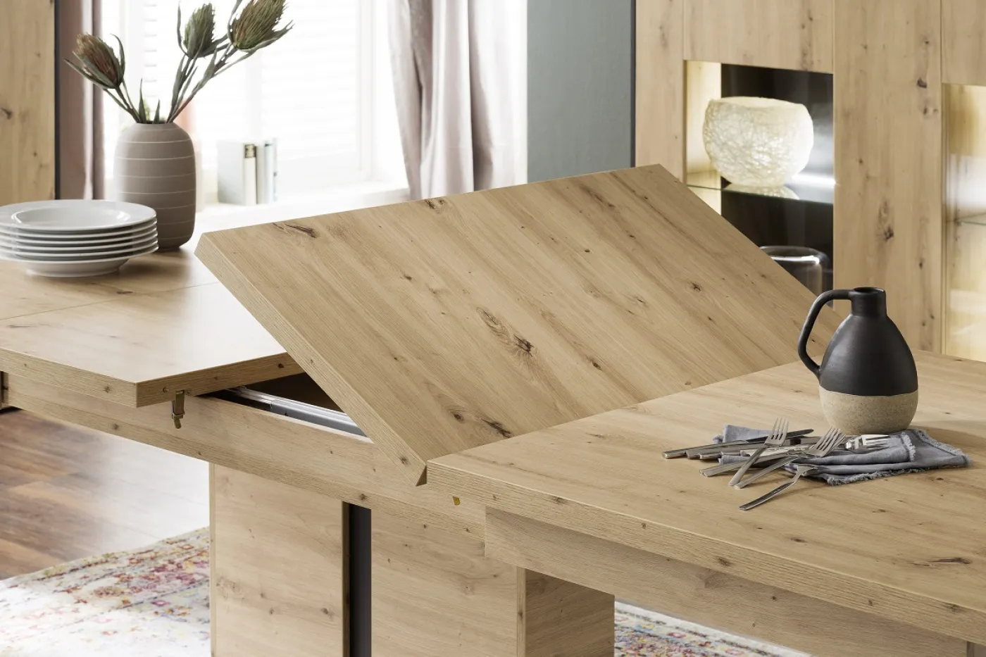 Esstisch Ausziehtisch Buenos Aires | Balkeneiche | 180 (280) x 100