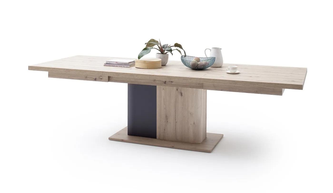 Esstisch Ausziehtisch Cortona | Balkeneiche / anthrazit 180 (280) x 100