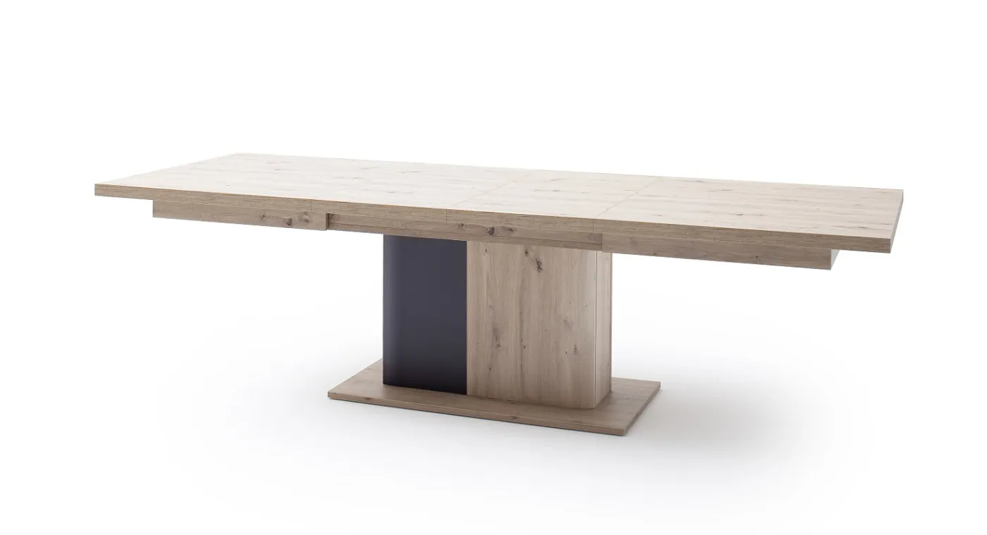 Esstisch Ausziehtisch Cortona | Balkeneiche / anthrazit 180 (280) x 100