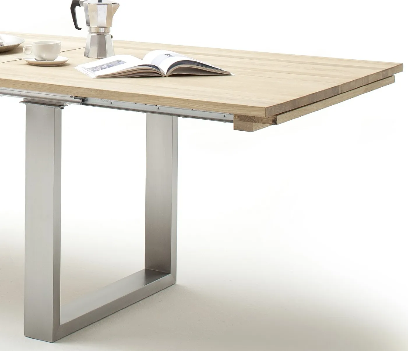 Esstisch Ausziehtisch Dayton | Eiche Bianco massiv | 200(300) x 100 cm