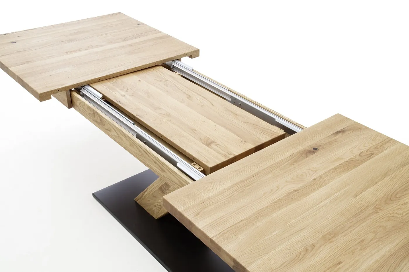 Esstisch Ausziehtisch Mendoza Bootsform | Wildeiche massiv 180 x 100