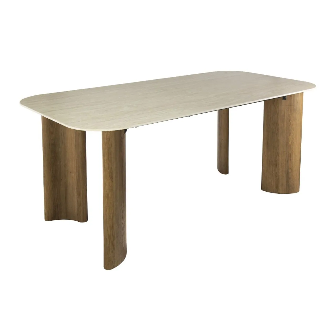 Esstisch Banto | 180 cm | Eiche | 3D Keramik travertin