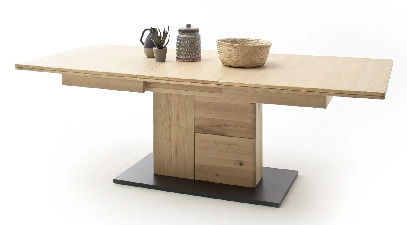 Esstisch Barcelona ausziehbar | Balkeneiche Bianco | 180 (230) x 100