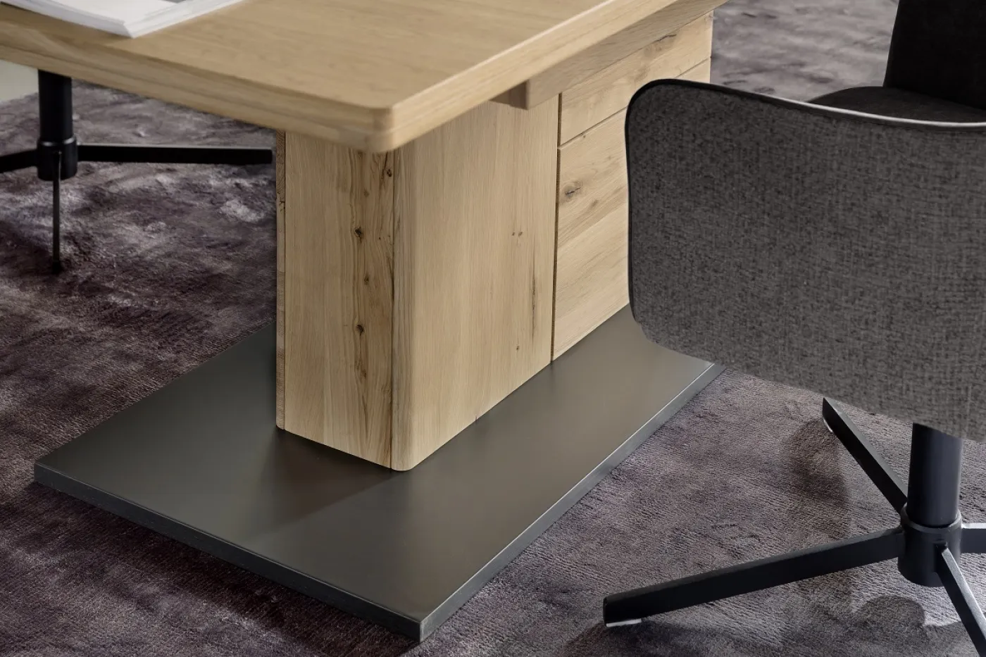 Esstisch Barcelona ausziehbar | Balkeneiche Bianco | 180 (230) x 100