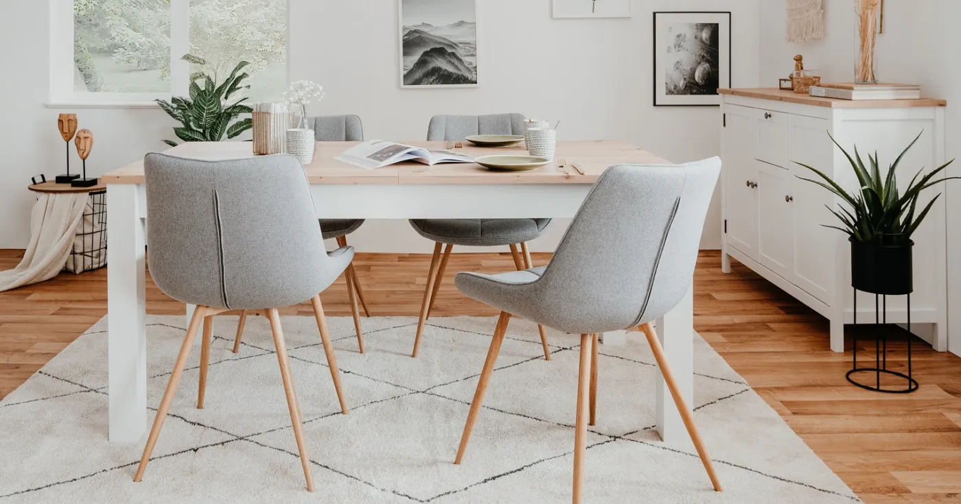 Esstisch Bergen | Ausziehtisch | Landhausstil | 160 (215 ) x 90 | weiß / Eiche Artisan