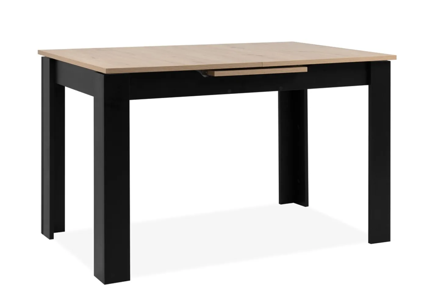 Esstisch Birmingham | Ausziehtisch | Artisan Oak / schwarz |125 (165) x 75 x 80 cm