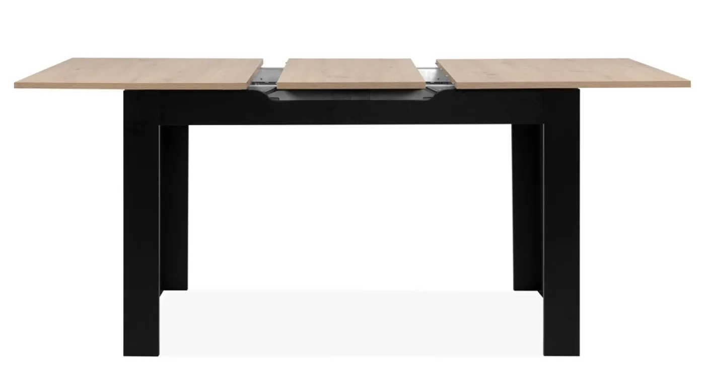 Esstisch Birmingham | Ausziehtisch | Artisan Oak / schwarz |125 (165) x 75 x 80 cm