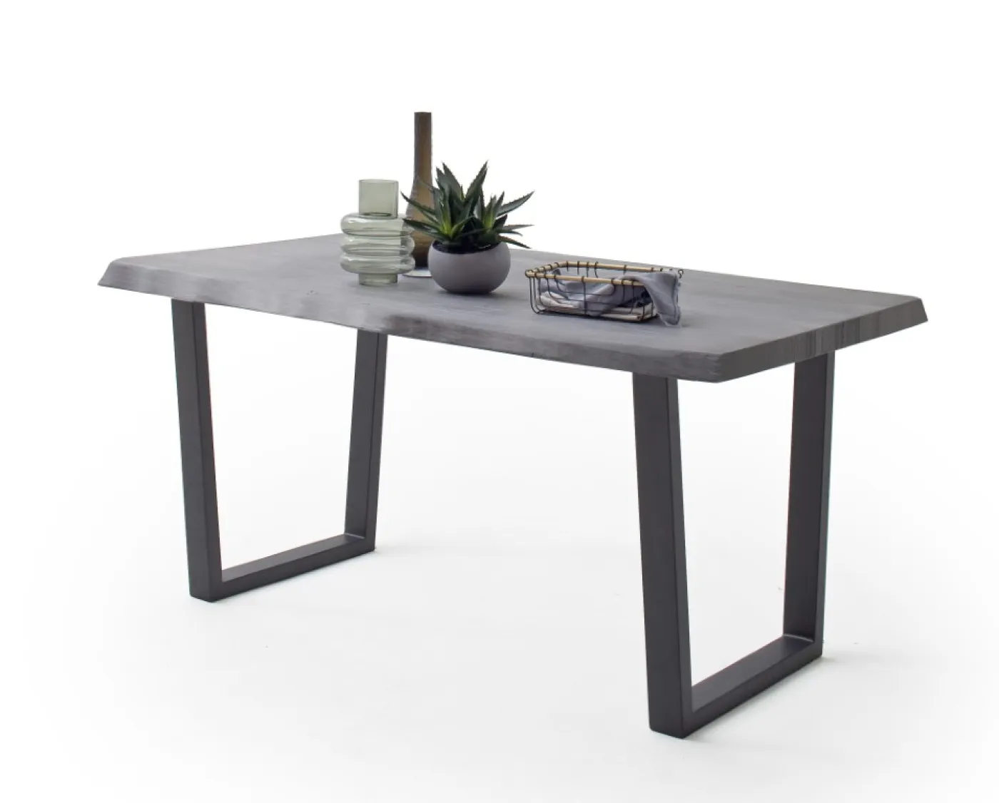 Esstisch Calabria | Akazie massiv | T-Gestell | 160/180/200/220/240 | grau / anthrazit | verschiedene Größe