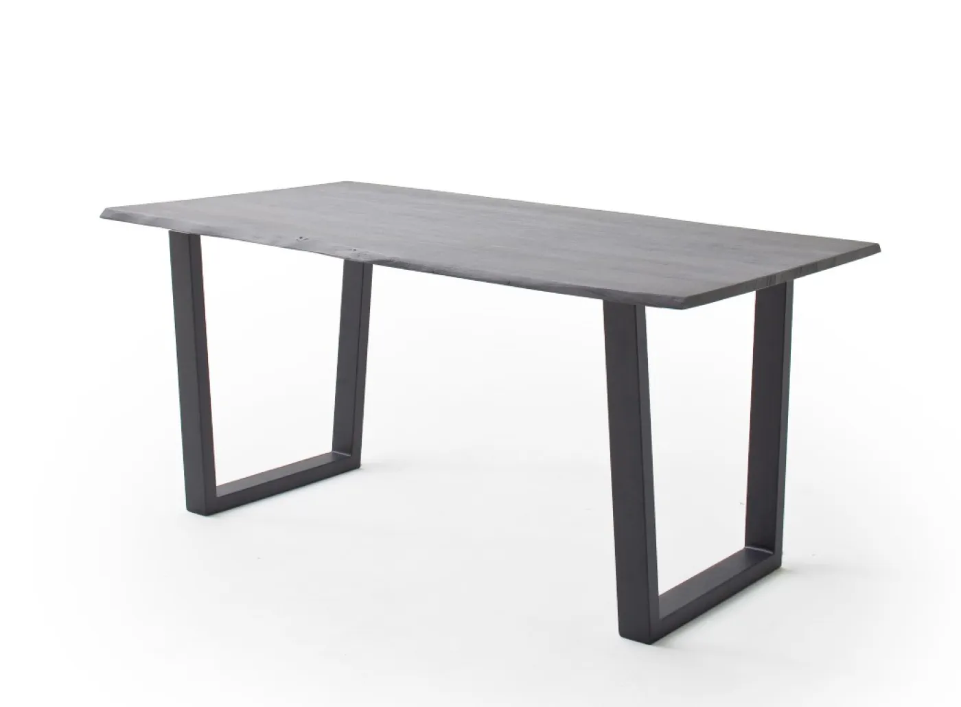 Esstisch Calabria | Akazie massiv | T-Gestell | grau / anthrazit | 160 x 90-Tischplatte 2,5 cm