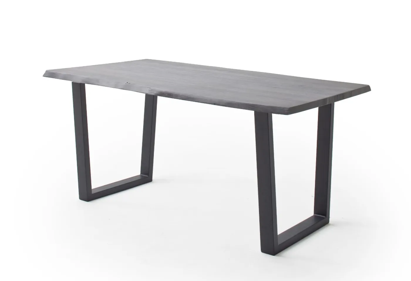 Esstisch Calabria | Akazie massiv | T-Gestell | grau / anthrazit | 180 x 100-Tischplatte 3,5 cm