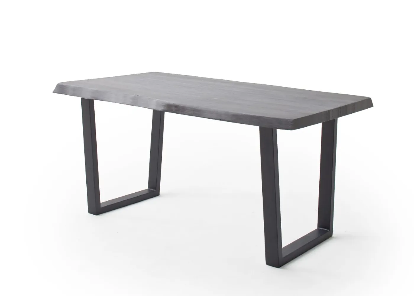 Esstisch Calabria | Akazie massiv | T-Gestell | grau / anthrazit | 220 x 100 -Tischplatte 5,5 cm
