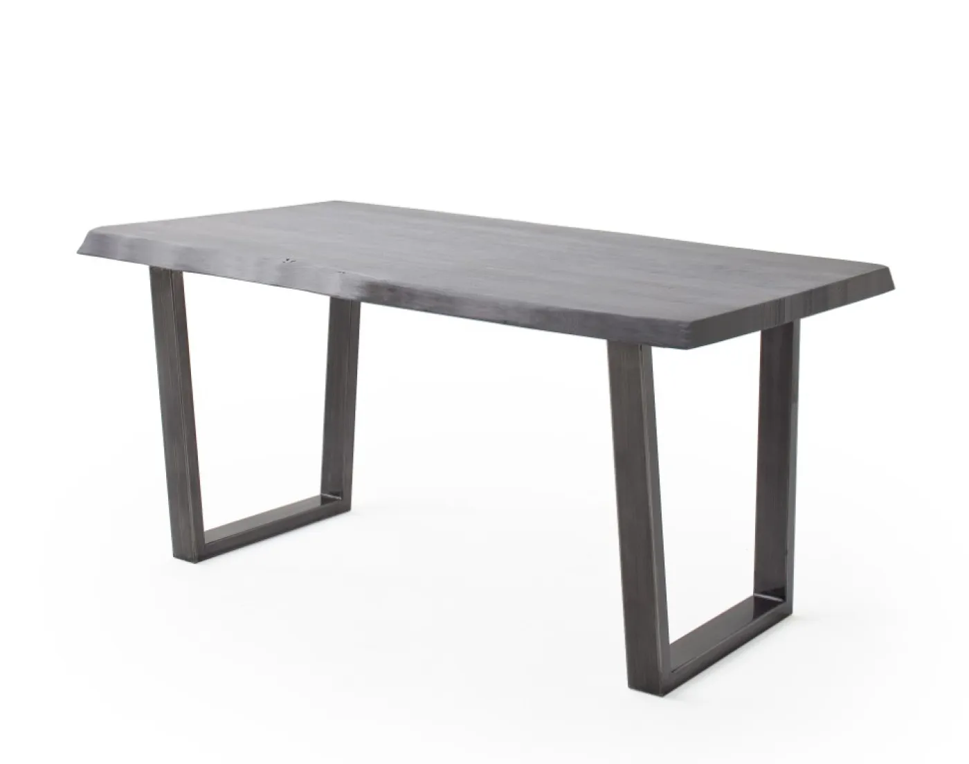 Esstisch Calabria | Akazie massiv | T-Gestell | grau / antik gewischt | 220 x 100 -Tischplatte 5,5 cm