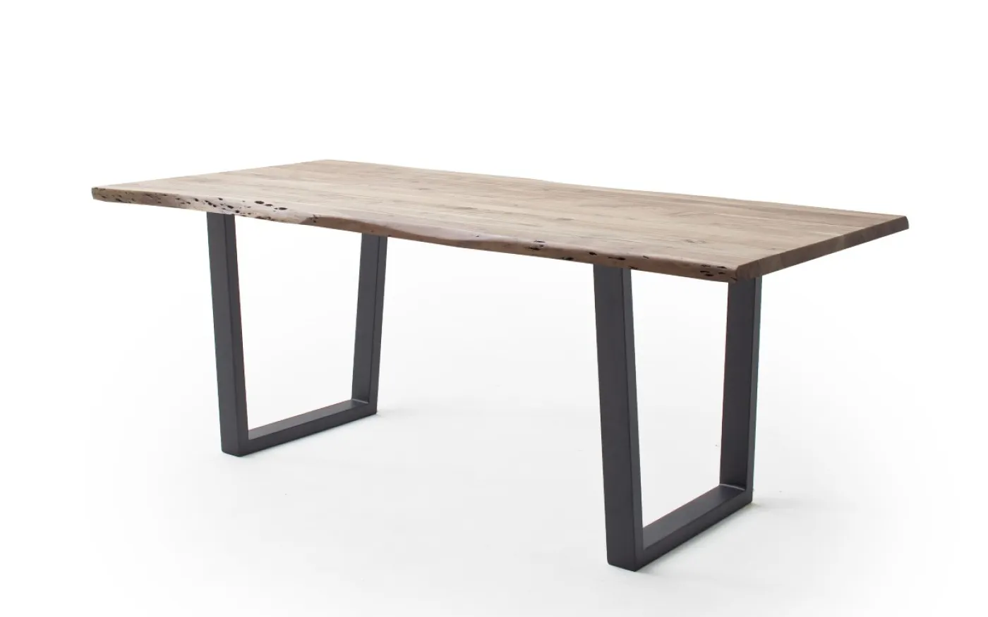 Esstisch Calabria | Akazie massiv | T-Gestell | natur/ anthrazit | 200 x 100 -Tischplatte 3,5 cm