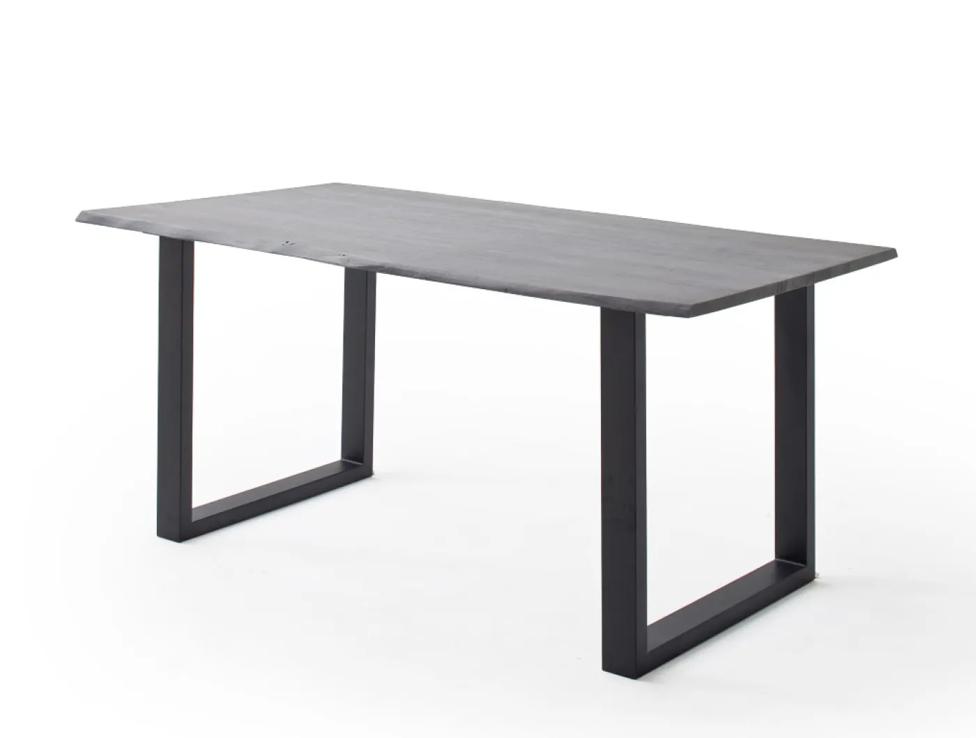 Esstisch Calabria | Akazie massiv | U-Gestell | grau / anthrazit | 160 x 90-Tischplatte 2,5 cm