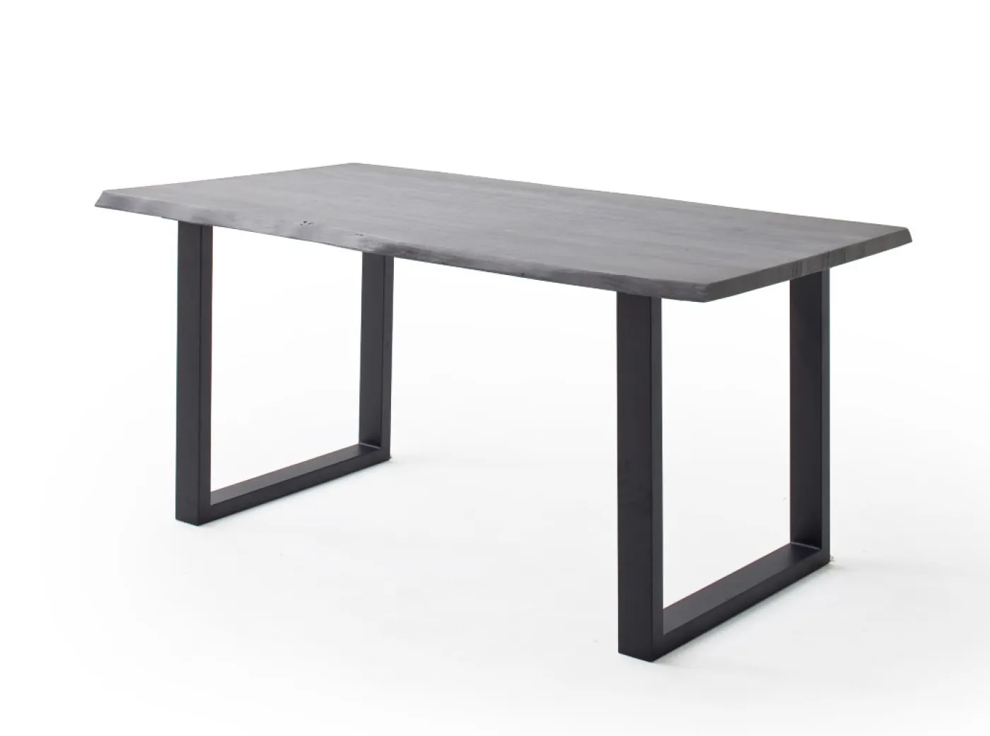 Esstisch Calabria | Akazie massiv | U-Gestell | grau / anthrazit | 200 x 100 -Tischplatte 3,5 cm