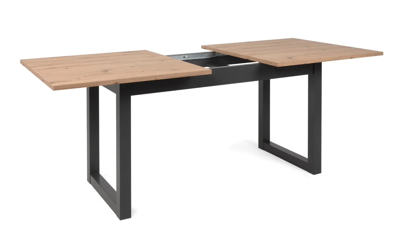 Esstisch Denver | Ausziehtisch | Artisan Oak / anthrazit | Industrial Look | 160(200) x 90