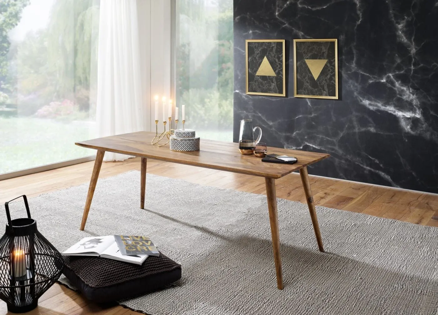 Esstisch Elias | Sheesham Holz massiv | dunkelbraun | 120x60