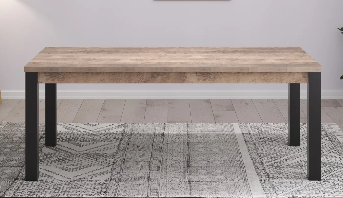 Esstisch Emile 1 | 200 x 100 | Eiche Tabak / Schwarz