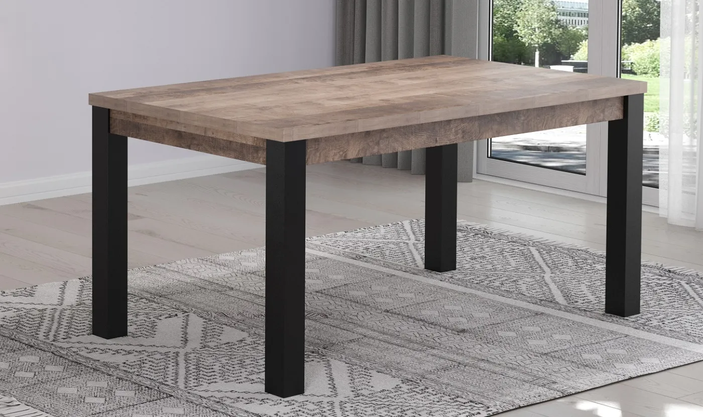 Esstisch Emile | 160 x 90 | Eiche Tabak / Schwarz