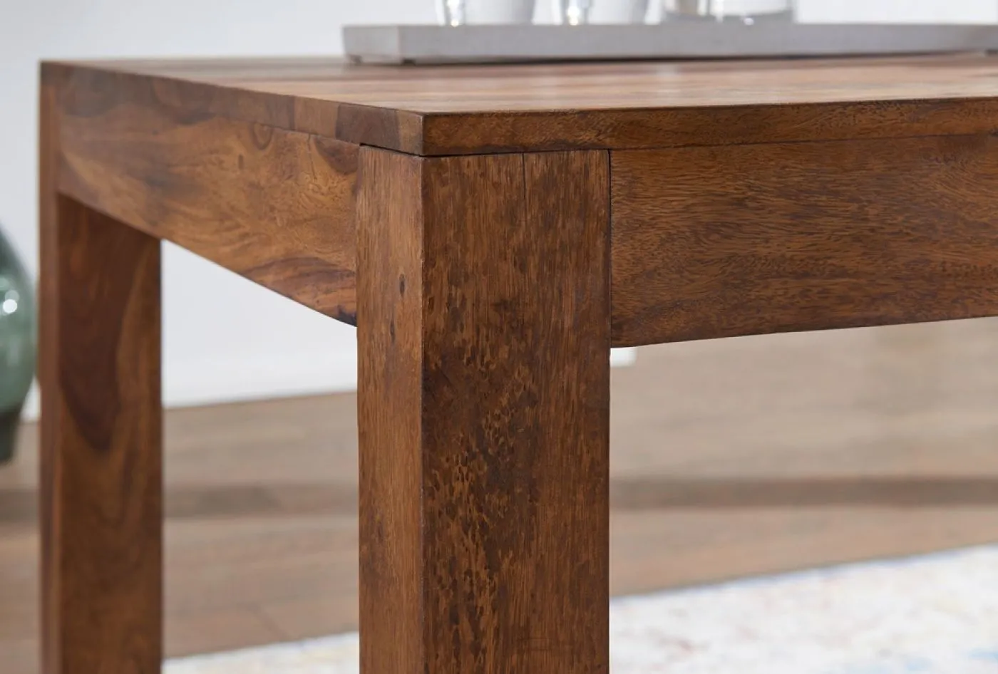 Esstisch Emma | Sheesham Holz massiv | dunkelbraun | 140x80