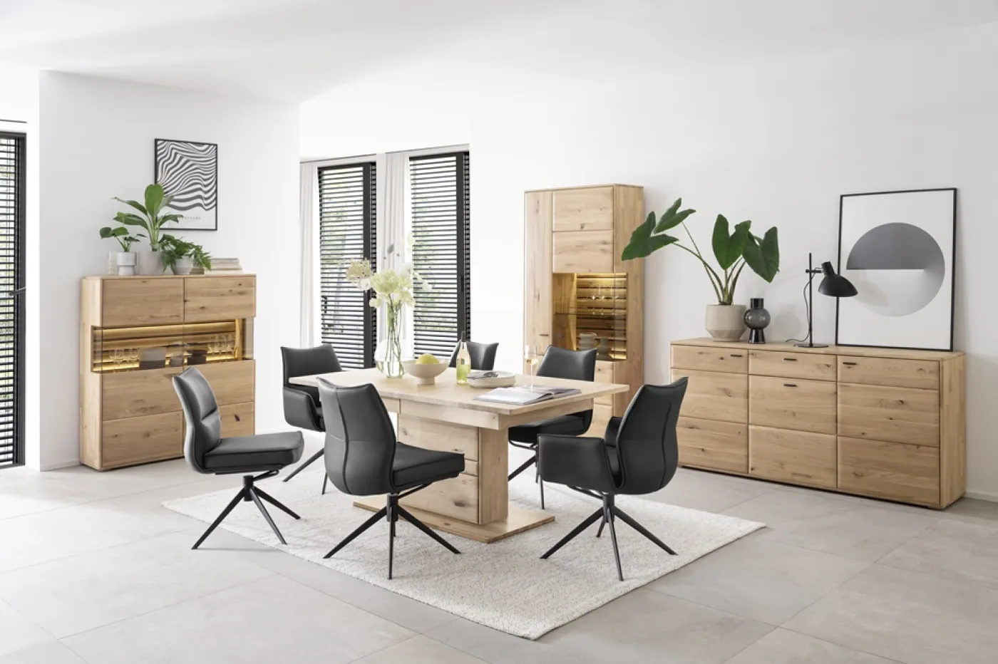 Esstisch Girona | ausziehbar | Ast /Balkeneiche| 180(230)x100