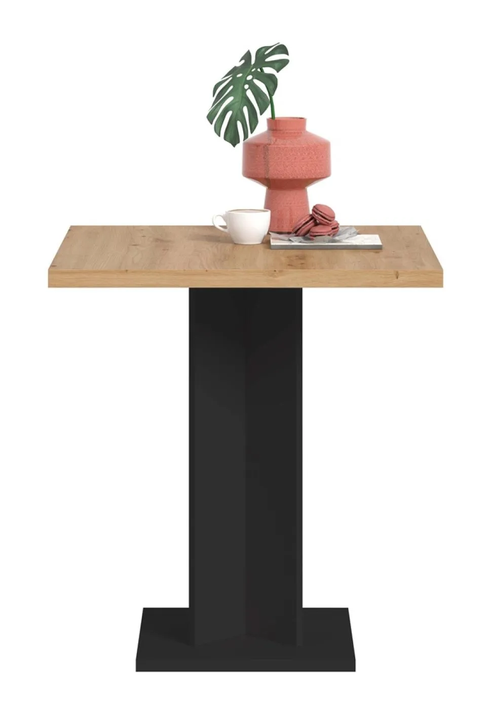 Esstisch Gustav | Säulen-Fußgestell | Artisan Eiche / schwarz