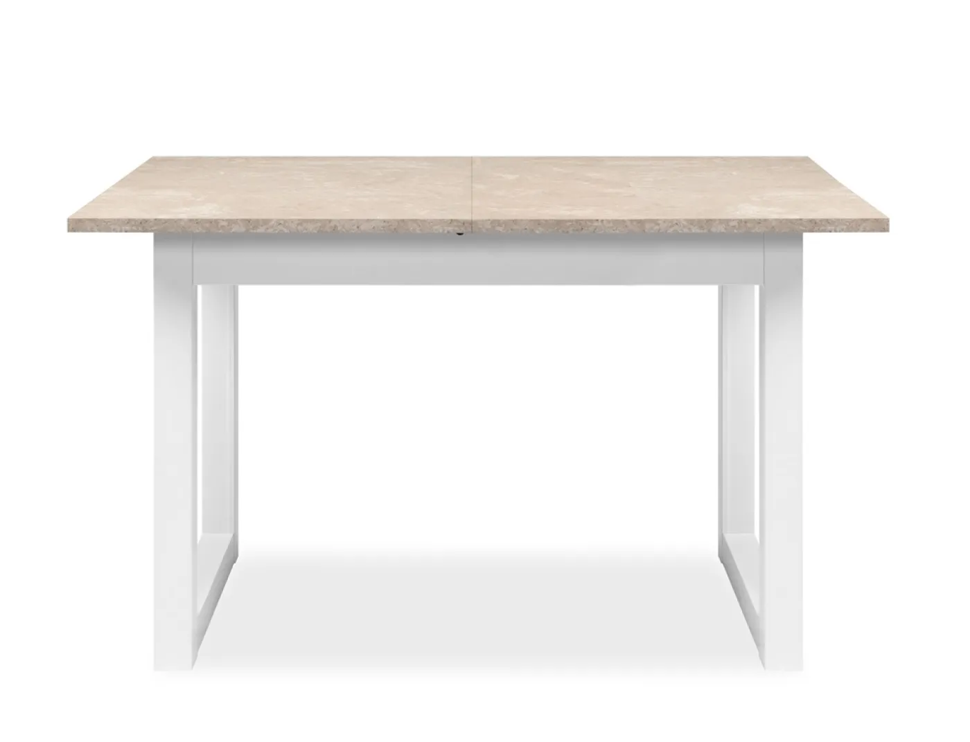 Esstisch Houston | Ausziehtisch | Sandstein / Weiß | 120-160 x 75 x 80 cm
