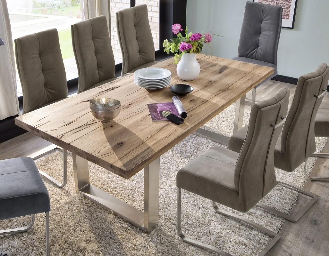 Esstisch Kufentisch Castello | Eiche Bassano massiv | 240 x 100 cm