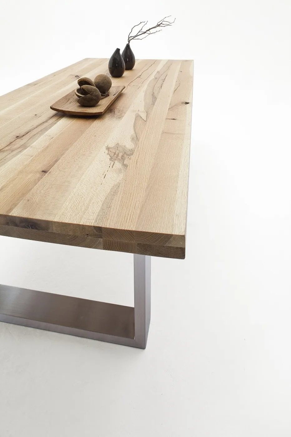 Esstisch Kufentisch Castello | Eiche gekälkt massiv | 260 x 100 cm