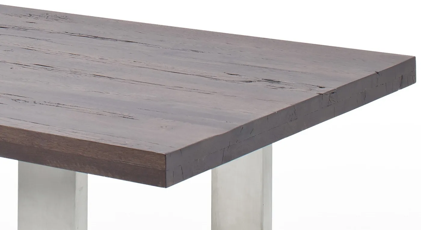 Esstisch Kufentisch Castello | Eiche verwittert massiv | 180 x 100 cm