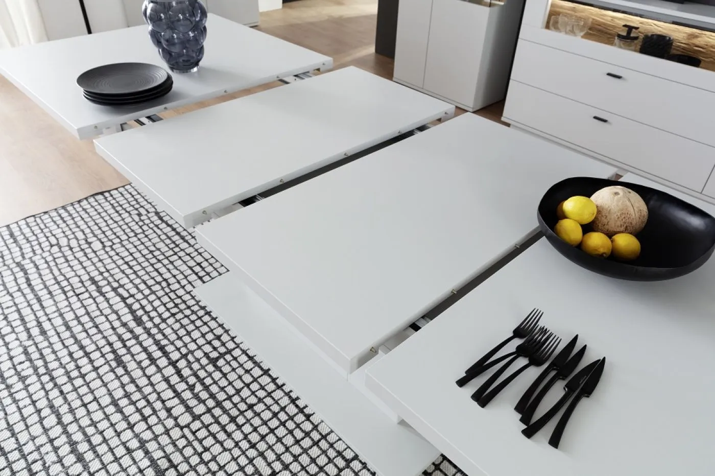 Esstisch Lissabon | Modern White | 180(280)x100