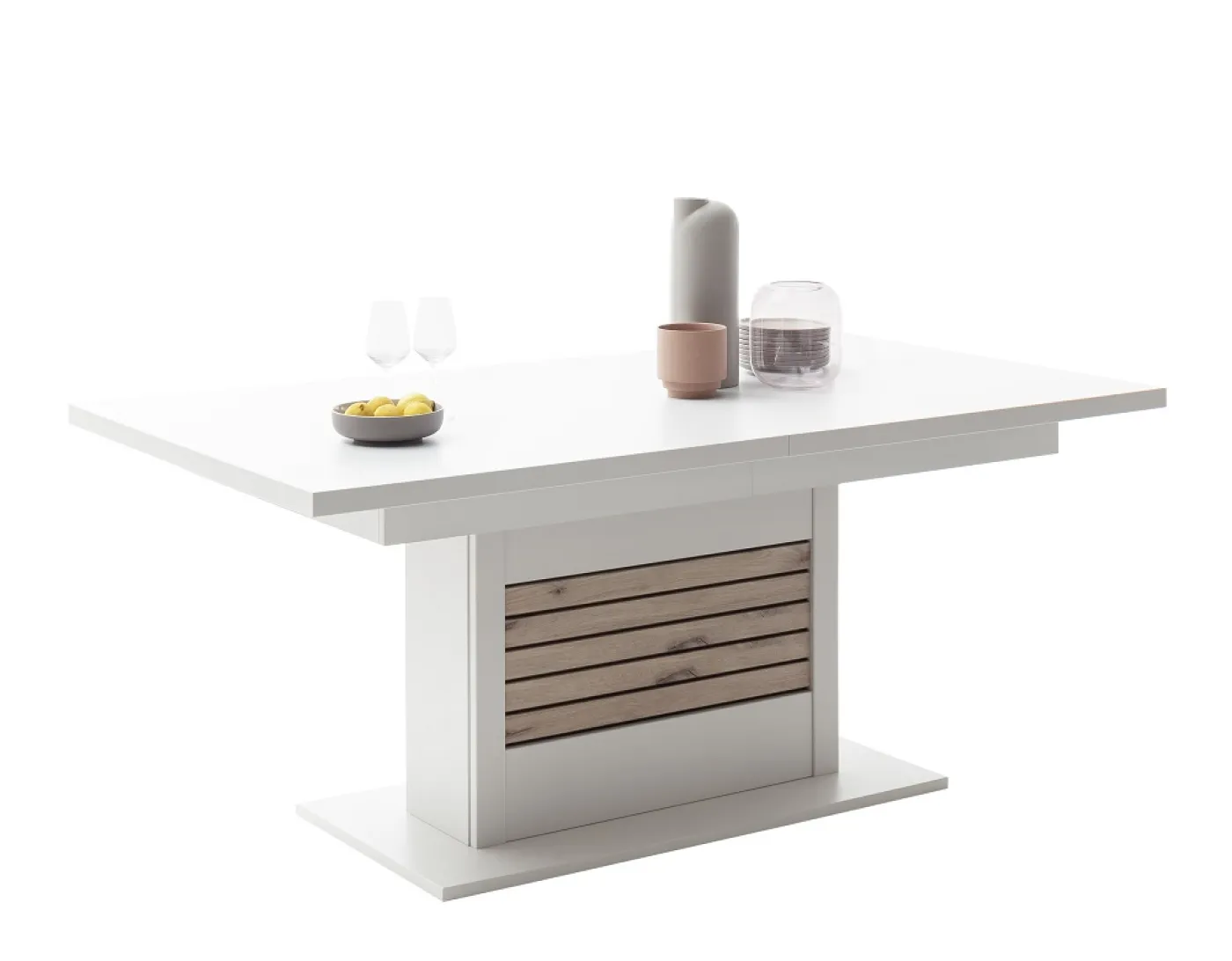 Esstisch Louisiana | ausziehbar | Modern White | 180 (280) x 100