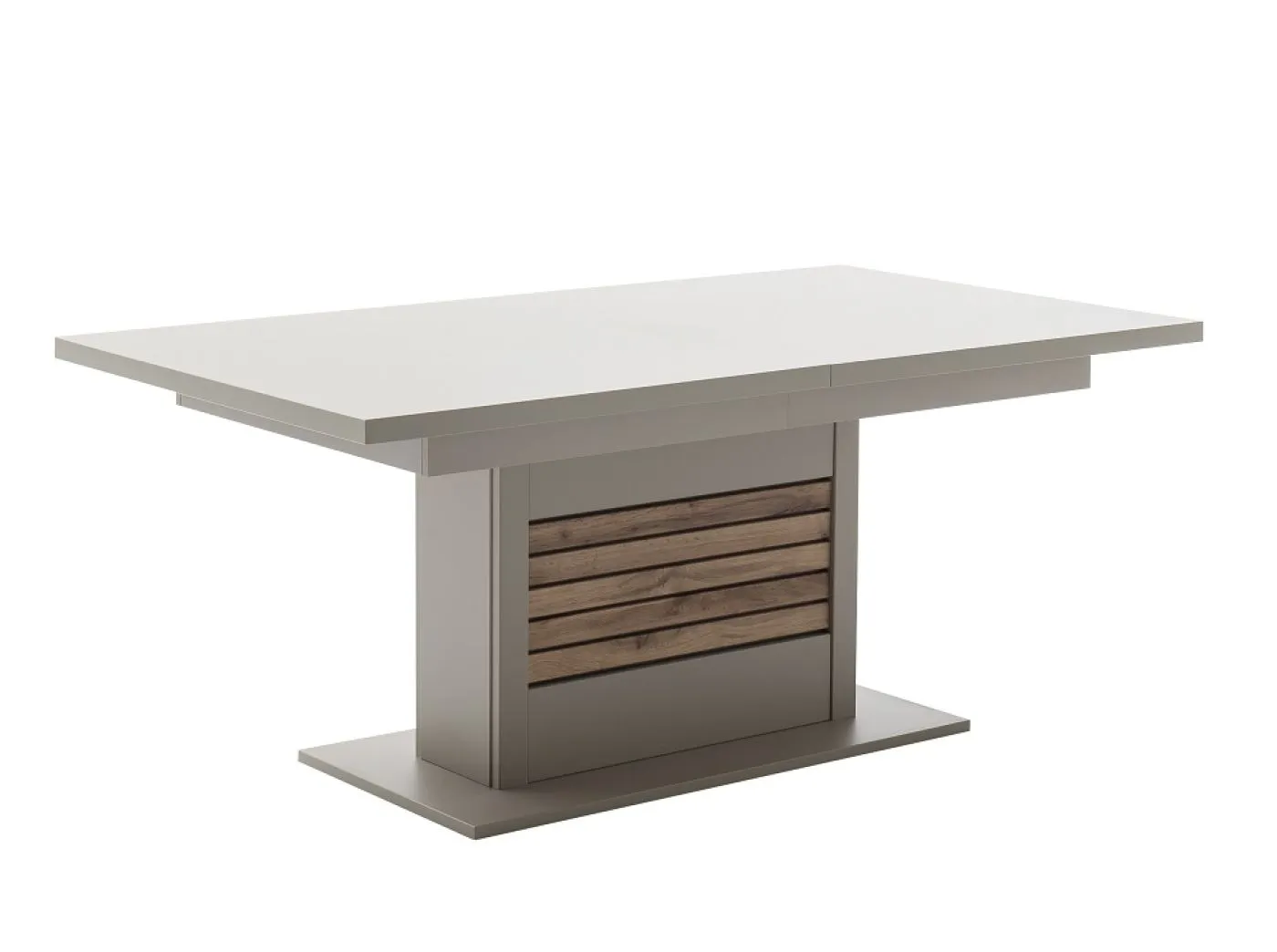 Esstisch Lüttich | Basalt / Wotan Eiche | 180(280)x100