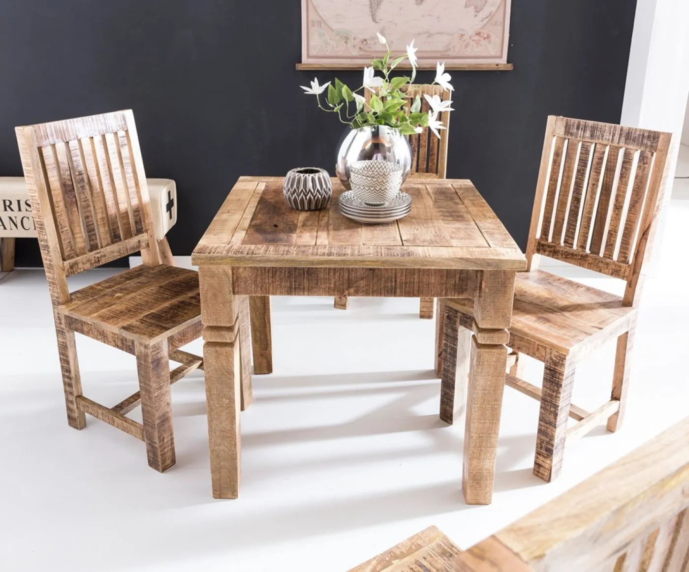 Esstisch Mia | Mango Holz massiv | 80x80 cm