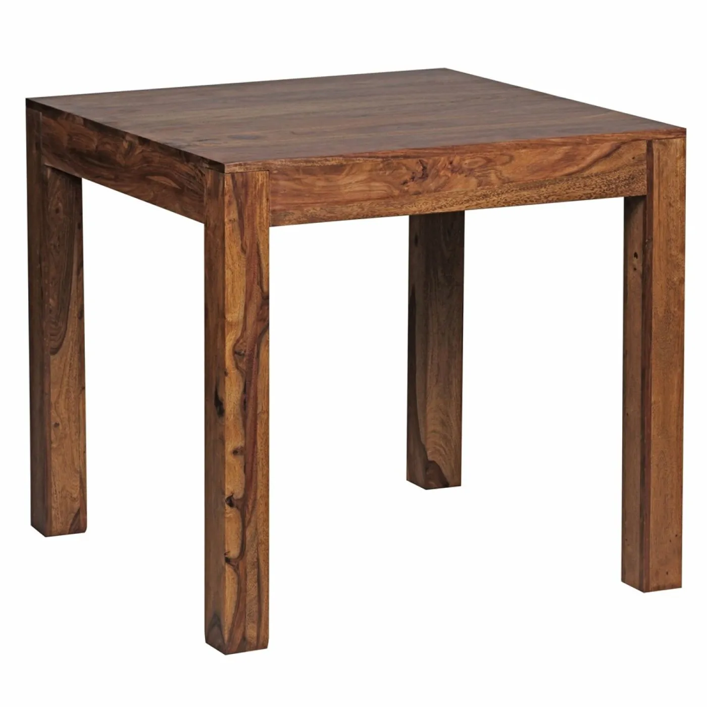 Esstisch Mibia 1 | Sheesham Holz massiv | dunkelbraun | 80x80 cm